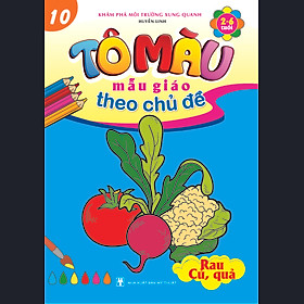 Tô Màu Mẫu Giáo Theo Chủ Đề  10 - Rau, Củ, Quả